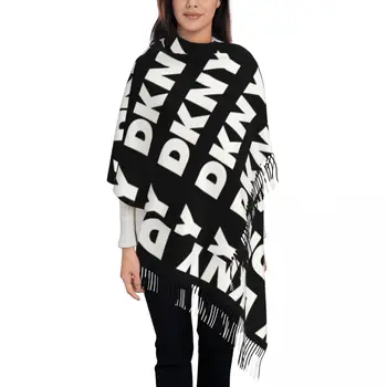 Женский шарф с кисточкой DKNYS, длинная зимне-осенняя шаль, кашемировый шарф для повседневной носки