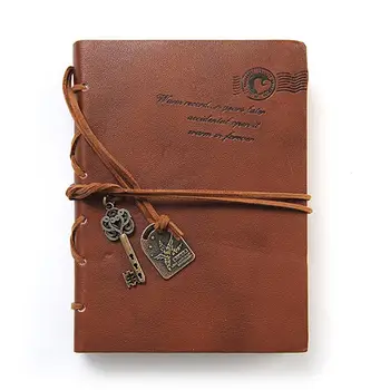 Записная книжка, дневник, ретро-классика, винтаж, пустые страницы в переплете из искусственной кожи