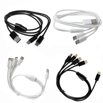 Зарядный кабель USB C 2 в 1 Мультизарядный кабель-разветвитель USB на 2 типа C Зарядный шнур синхронизации данных Type-c преобразование Type-c
