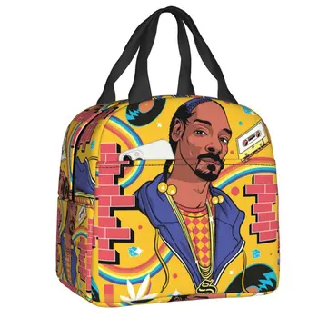 Изготовленный на Заказ Хип-Хоп Snoop Dogg Lunch Bag Женский Теплый Охладитель Изолированный Контейнер для Обеда для Детей Школьная Работа Пикник Еда Сумки-Тоут