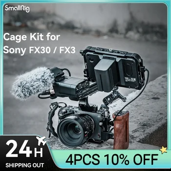Клетка SMALLRIG для Sony FX30 FX3 с зажимом для кабеля HDMI, резьбовыми отверстиями 1/4 