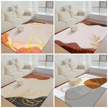 Ковры для гостиной в современном стиле, диван, журнальный столик, боковой коврик, Большой размер 160x200, Мягкий пушистый коврик для спальни, который можно стирать