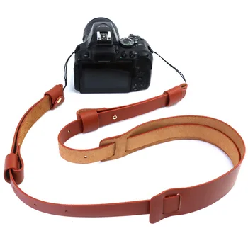 Кожаный ремешок для камеры, ретро-плечевая лента для камеры, Двойная плечевая лента для бытовой электроники, наружный коричневый Портативный