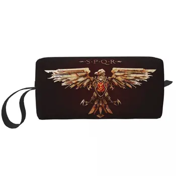 Косметичка с логотипом Roman Imperial Eagle SPQR, женская модная косметичка большой емкости, косметички для хранения косметики, сумки для туалетных принадлежностей Dopp Kit Box