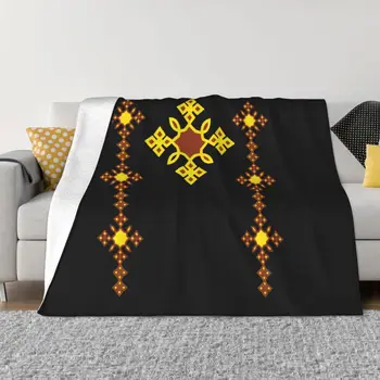 Красивые одеяла с эфиопским крестом, флисовый текстильный декор, Многофункциональные ультрамягкие пледы для дивана, автомобильного коврика