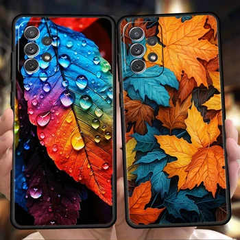 Красочные листья Чехол для телефона Samsung Galaxy A14 A54 A34 A51 A71 A72 A73 A32 A52 A52S A01 A11 A21S A31 A41 5G Мягкая оболочка Саппу