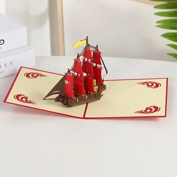 Креативные транспортные средства Открытка 3D Всплывающие Поздравительные открытки Свадьба День Рождения Юбилей Рождественские подарки ручной работы 2024