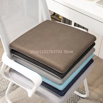 Льняная подушка для офисного стула в японском стиле с ремешком, высококачественные съемные и моющиеся подушки для обеденного стула, льняная подушка для сиденья
