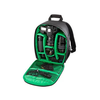Многофункциональный рюкзак для камеры, водонепроницаемая сумка для камеры на открытом воздухе для пеших прогулок-зеленый