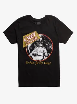 Мужская футболка из хлопка с модным принтом, футболка Ozzy Osbourne No Rest For The Wicked Tour, мужская забавная футболка