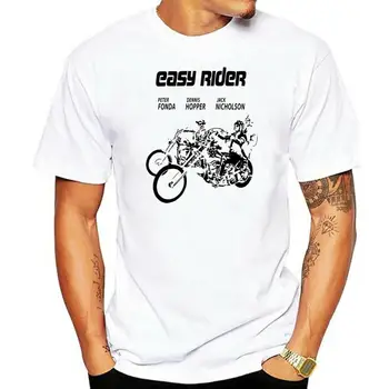 Мужские официальные рубашки с коротким рукавом Футболка с постером фильма Easy Rider V7 Всех размеров от S до 5xl Питер Фонда Деннис Хоппер