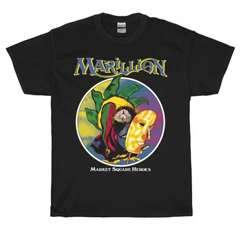 Новая мужская футболка Marillion Square Market Heroes, большие (L) черные футболки