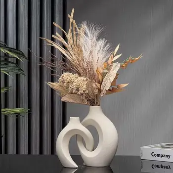 Новые китайские креативные керамические вазы, украшения для офиса, Настольные Статуэтки, украшения для дома, гостиной, веранды, поделки