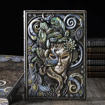Новый европейский стиль, бизнес-блокнот с изображением девушки-павлина, высококачественный блокнот в твердом переплете из искусственной кожи, дневник формата А5