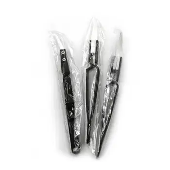 Обратный пинцет, Черная ручка из нержавеющей стали, Белая керамическая прецизионная сигарета, Антистатический Электронный обратный пинцет