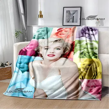Одеяла с принтом Мэрилин Монро, теплое одеяло, мягкое и удобное одеяло для дома, для путешествий, для кровати, подарок на день рождения, одеяло для пикника
