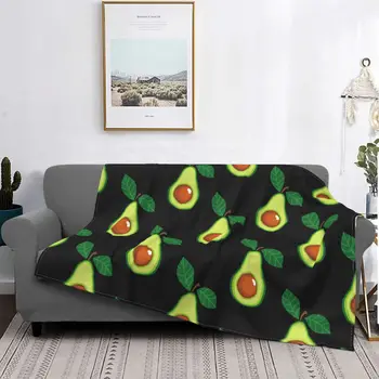 Одеяла с фруктами и авокадо, Флисовое покрывало для любителей Авокадо, Мягкое покрывало для кровати