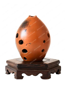 Профессиональная керамическая окарина с одной полостью, Большой грушевидной формы, Сокровища для взрослых, Древнекитайский музыкальный инструмент