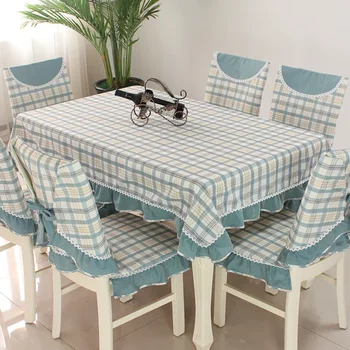 Прямоугольная скатерть, современная водонепроницаемая скатерть для обеденного стола, подушка для стула, набор для обеденного стула, чехол для домашнего стула