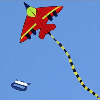 Развлечения и спорт на свежем воздухе НОВЫЙ самолет / Воздушный змей / Истребитель с ручкой и леской Хороший полет для детей