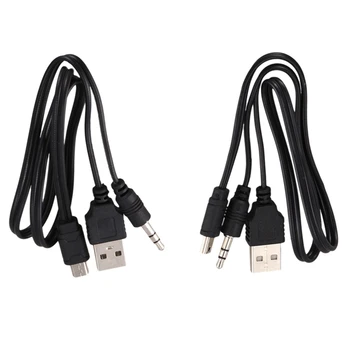 Разъем USB 2.0 для Mini A 3,5 мм, Аудиокабель для передачи данных 45 см, 4 шт