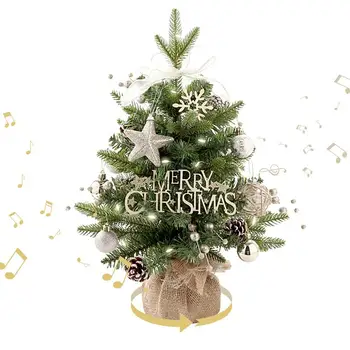Рождественская елка, вращающаяся музыкальная шкатулка, Светящиеся игрушки для Рождественской елки, креативный подарок для детей, мальчиков и девочек
