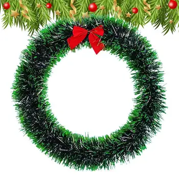 Рождественский венок Долговечного цвета Зимний венок для двери Настенные подвесные украшения Новогоднее праздничное украшение для вечеринки