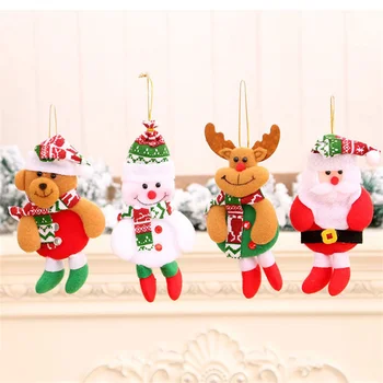 С Рождеством, Плюшевые куклы, украшения, Санта-Клаус, Снеговик, Лось, подвеска, Рождественская Елка, подвесные украшения, Праздничная вечеринка, Новогодний декор