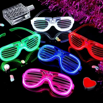 Светодиодные очки Неоновые Вечерние Мигающие очки Светящиеся Световые очки Барная вечеринка Концертный реквизит Флуоресцентное свечение Принадлежности для реквизита для фотографий