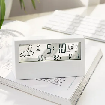 Светодиодные часы, электронные настольные часы, измеритель температуры и влажности, будильник, креативные электронные цифровые многофункциональные часы