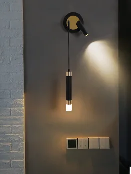 Светодиодный настенный светильник Nordic Creative Прикроватные лампы для чтения В гостиной, кабинете, Регулируемое освещение, бра, Домашний Декор, Настенные светильники