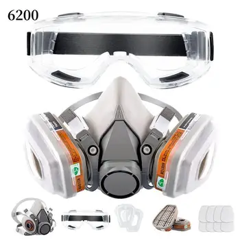 Серия противогазов 6200, Газонепроницаемая маска для половины лица, сочетающаяся с фильтрами 6001/2091 / 5n11, Химическая органическая защита
