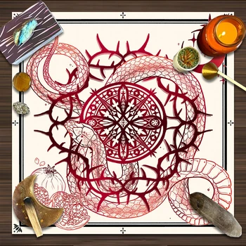 Скатерть Таро оккультный символ для карт Таро Скатерть для Гадания Маятник Ткань для Карт Таро Гадание Астрологическая Настольная игра