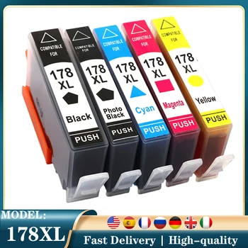 совместимый чернильный картридж 178XL Black 178 XL для принтера HP Photosmart B109a B109n B110a Plus B209a B210a Deskjet 3070A 3520