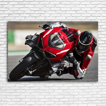 Спортивный велосипед Ducati Superleggera V4, Печать на холсте, Картины, настенное искусство, плакат с мотоциклом для домашнего декора гостиной