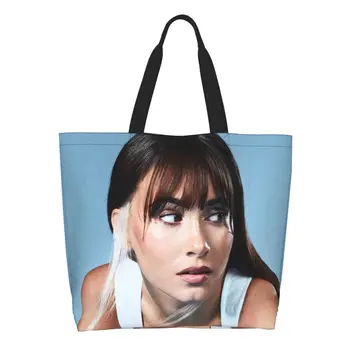 Сумки-тоут для продуктовых магазинов Aitana, женские сумки-тоут на заказ для испанских певиц, холщовые сумки для покупателей, сумки большой емкости