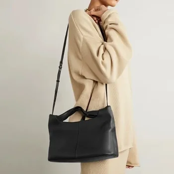 Сумочка из мягкой натуральной кожи в стиле ретро, модная и универсальная женская сумка через плечо