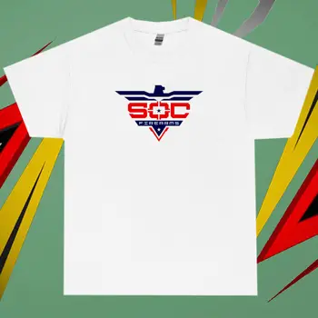Удобная футболка из плотного хлопка с логотипом SOC firearms sport размером от S до 5XL
