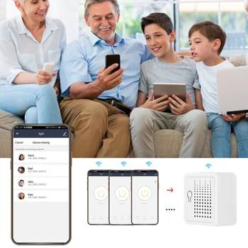 Умный дом Tuya WiFi Smart Switch с монитором питания, 16A Mini Breaker, Голосовое управление для Homekit Siri Alexa Alice