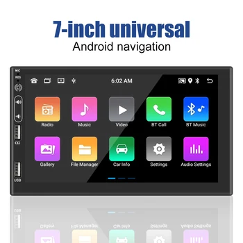 Универсальный GPS Bluetooth WIFI 7-дюймовый Мультимедийный плеер Видео Аудио Android 11 4-USB Зеркальная Ссылка Автомобильное радио 2 Din FM-приемник