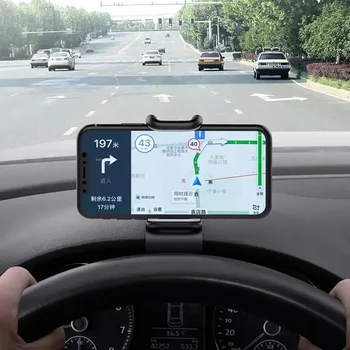 Универсальный автомобильный держатель для телефона на приборной панели, удобная подставка для крепления на зажиме, кронштейн для дисплея GPS, автомобильный держатель для iPhone 8 X Samsung XiaoMi