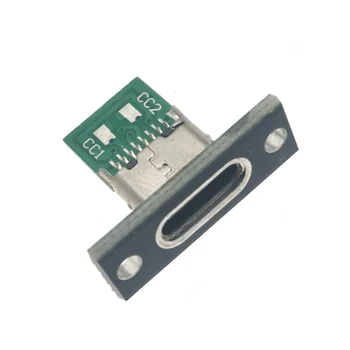 Установка на панель Тип Сварочной проволоки USB-Разъем Type-C 2/4/ 6Pin Паяное Соединение Разъем-розетка Зарядный Порт Адаптер для розетки