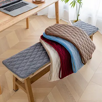 Утолщенный плюшевый коврик для скамейки, длинный коврик для сиденья дивана-табурета, нескользящий коврик для шкафа на осень-зиму, длинный мягкий коврик для прикроватной тумбочки, Новый