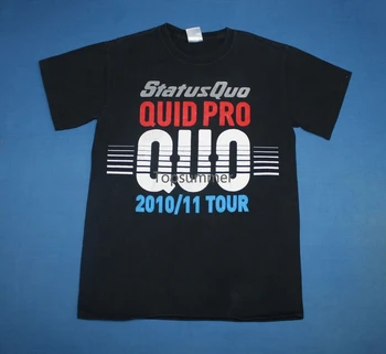 Футболка Status Quo Услуга за услугу 2010/11 Турне хард-рок-группы по ЕС и Великобритании Мужская футболка S