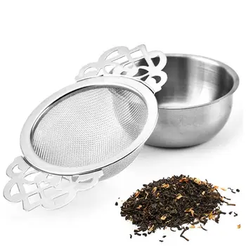 Чайное Ситечко из нержавеющей стали 304, Металлическое Устройство для заварки чая, Поднос для чайника, Разделитель чая, Травяной фильтр, Принадлежности для чая, Кухонные Инструменты