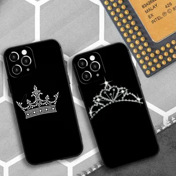Чехол для телефона с бриллиантовой короной iPhone 11 13 12 14 Pro 7 XR X XS Max 8 6 6S Plus SE 2020 13Pro
